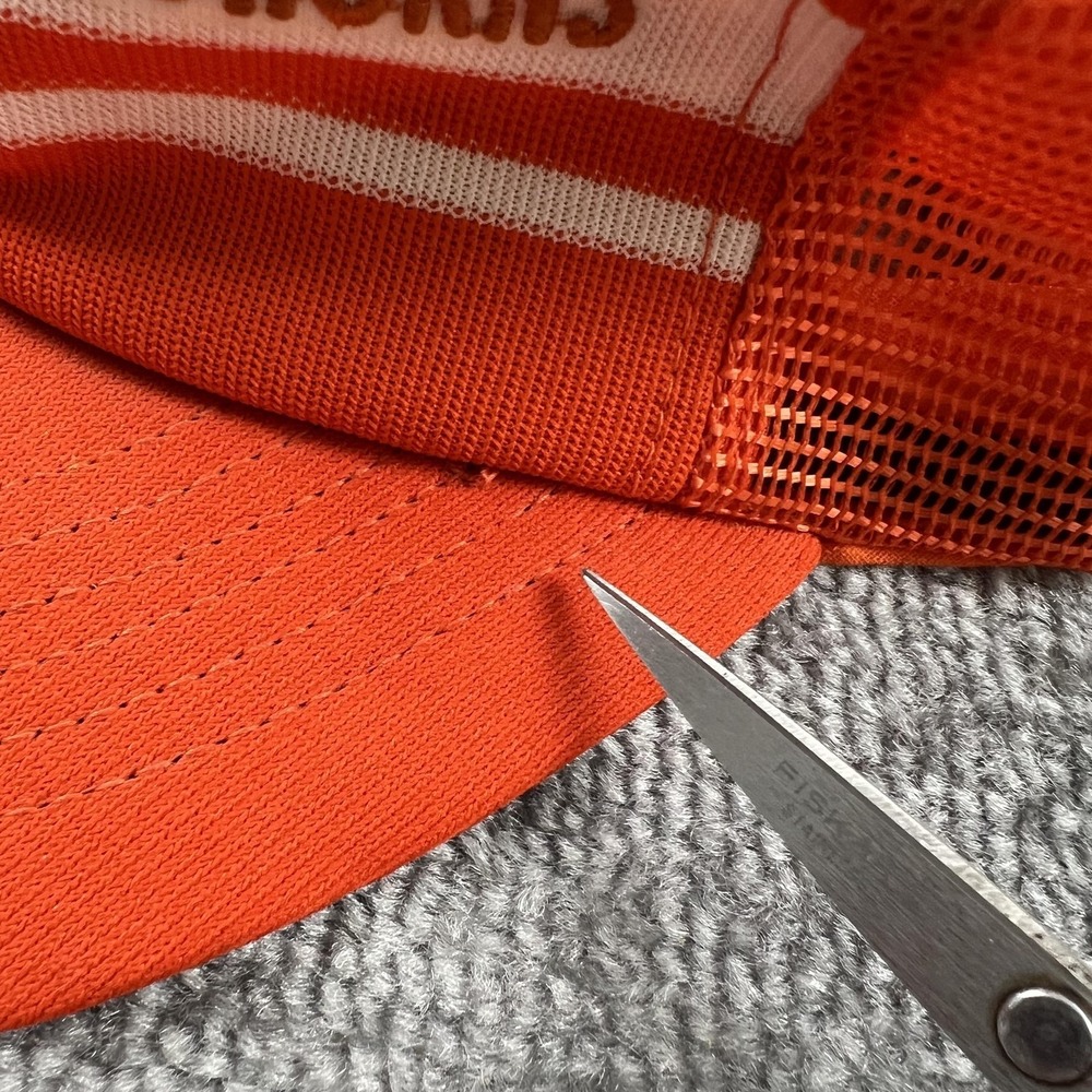 Vintage Texas Longhorns Hat Cap Mens One Size Orange NCAA Football Mesh Trucker - Picture 10 of 12